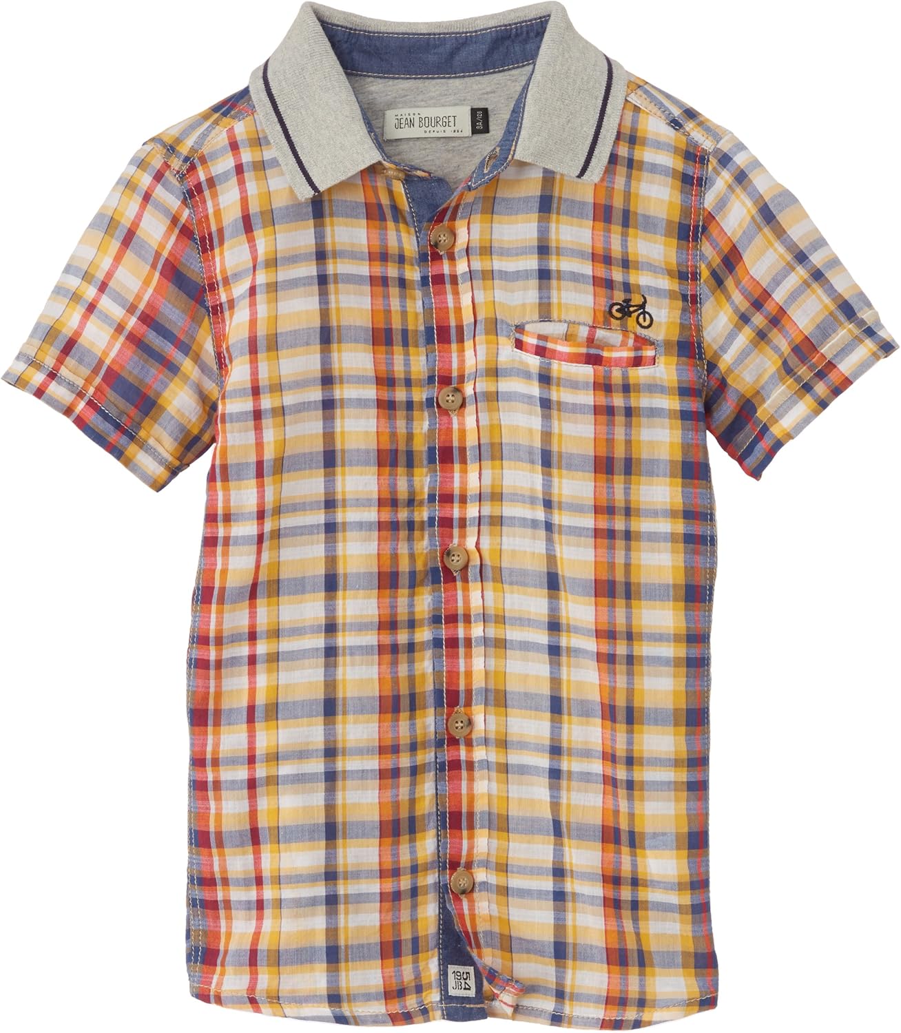 Jean Bourget - Camisa para niño, talla 8 años (8 años), color amarillo: Amazon.es: Ropa y accesorios