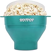 The Original Hotpop Microwave Popcorn Bowl Popper, Silicone Popcorn Maker, Collapsible Bowl BPA-Free and Dishwasher Safe- 20