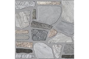 Dundee Deco 3D Wall Panels - Cladding, Grey Mauve Blue Stone Look Wall Paneling, Styrofoam Facing for Interior and Exterior A