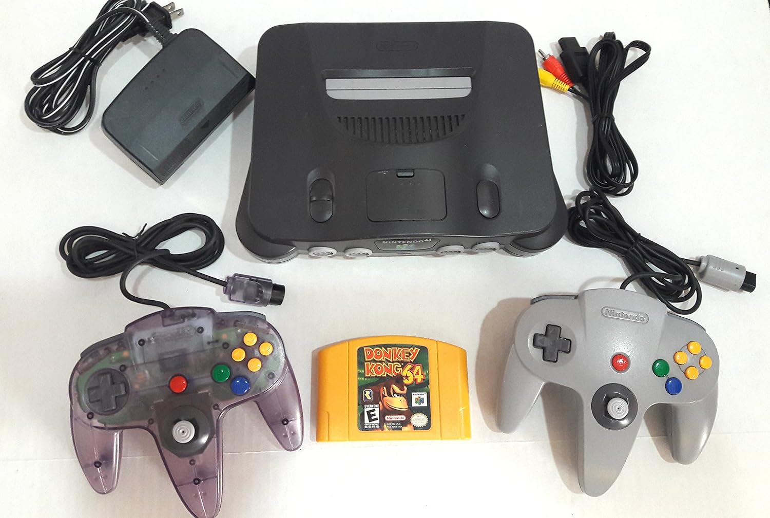 Nintendo 64 Console With Donkey Kong 64 Game & 2 Controllers: Video Games