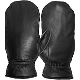 Pratt and Hart Alps Women’s Leather Mittens with Hi-Loft Sherpa (Polyester) Lining RS6976