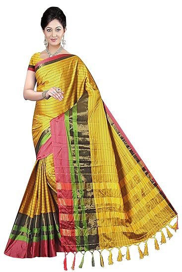 Winza Designer Womens Silk Saree With Blouse (SILK-4001)