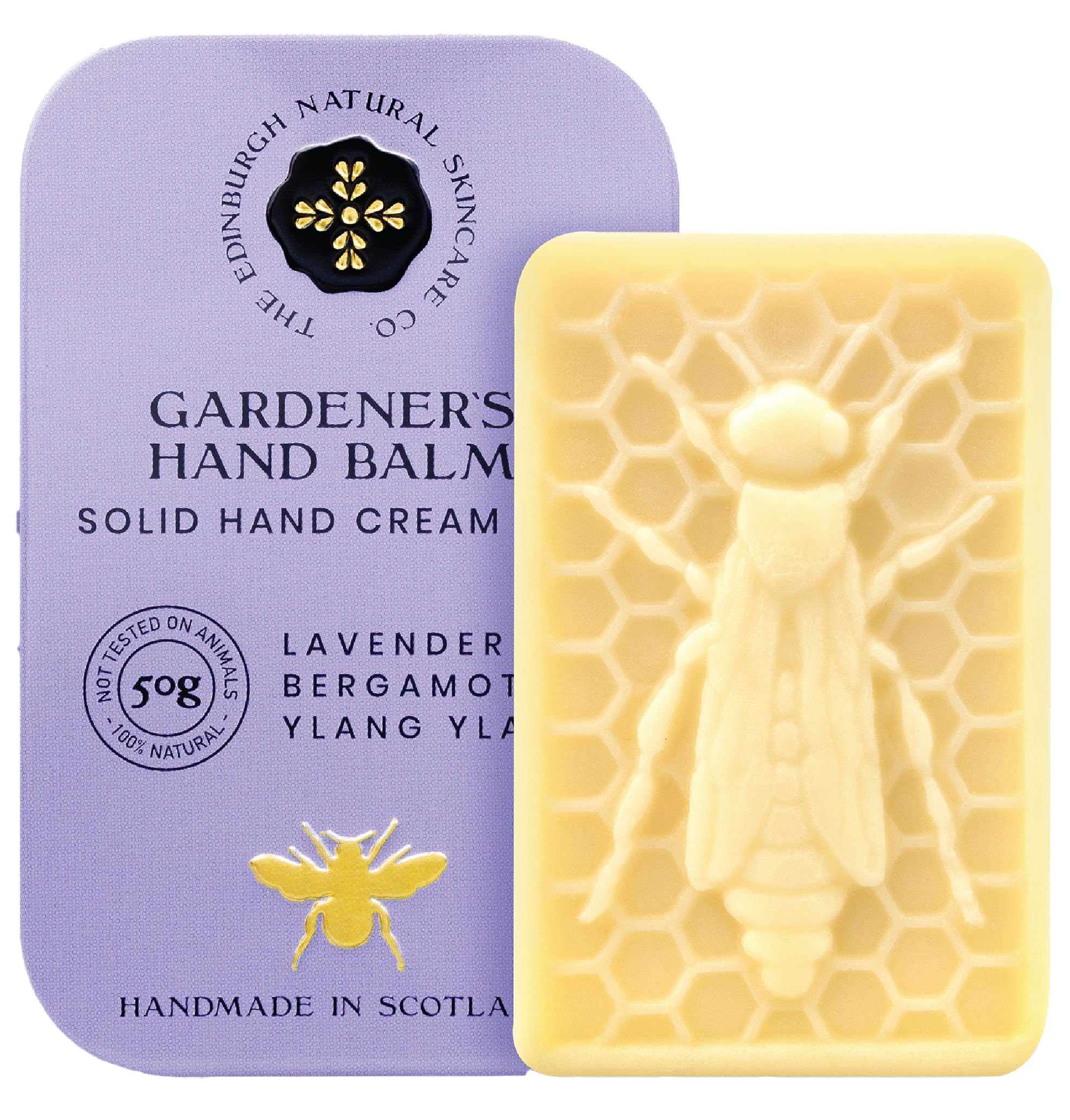 Gardener’s Hand Cream Bar – 100% Natural Moisturiser for Very Dry Hands | With Beeswax, Cocoa Butter & Coconut Oil | Long-Lasting, Travel-Friendly, Cruelty-Free, Ideal for Gifting | 50g