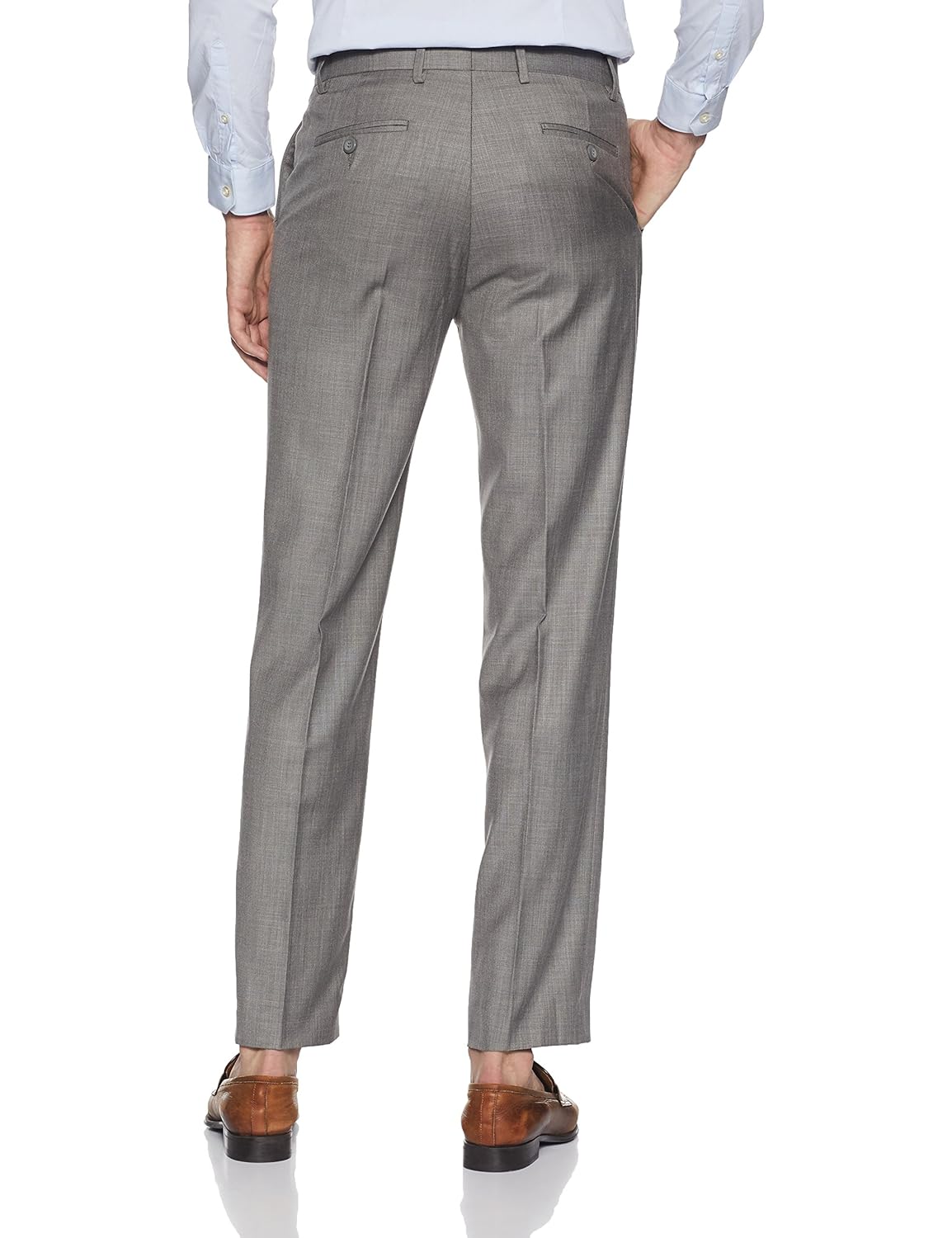 peter england men's relaxed fit synthetic formal trousers