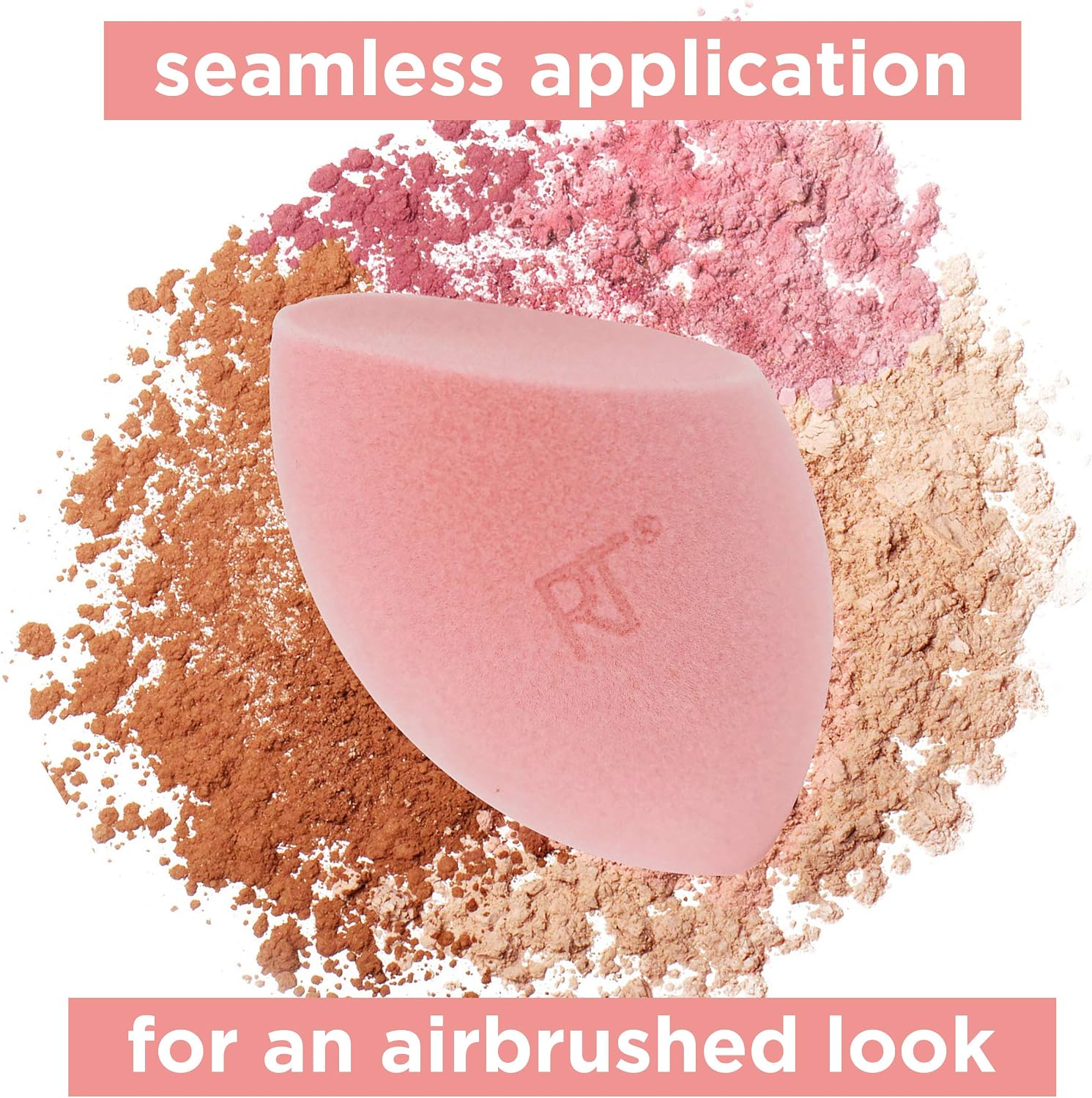Real Techniques Miracle Powder Sponge for Blending Setting & Blurring with Velvet Finish, Use Dry or Damp - Image 5