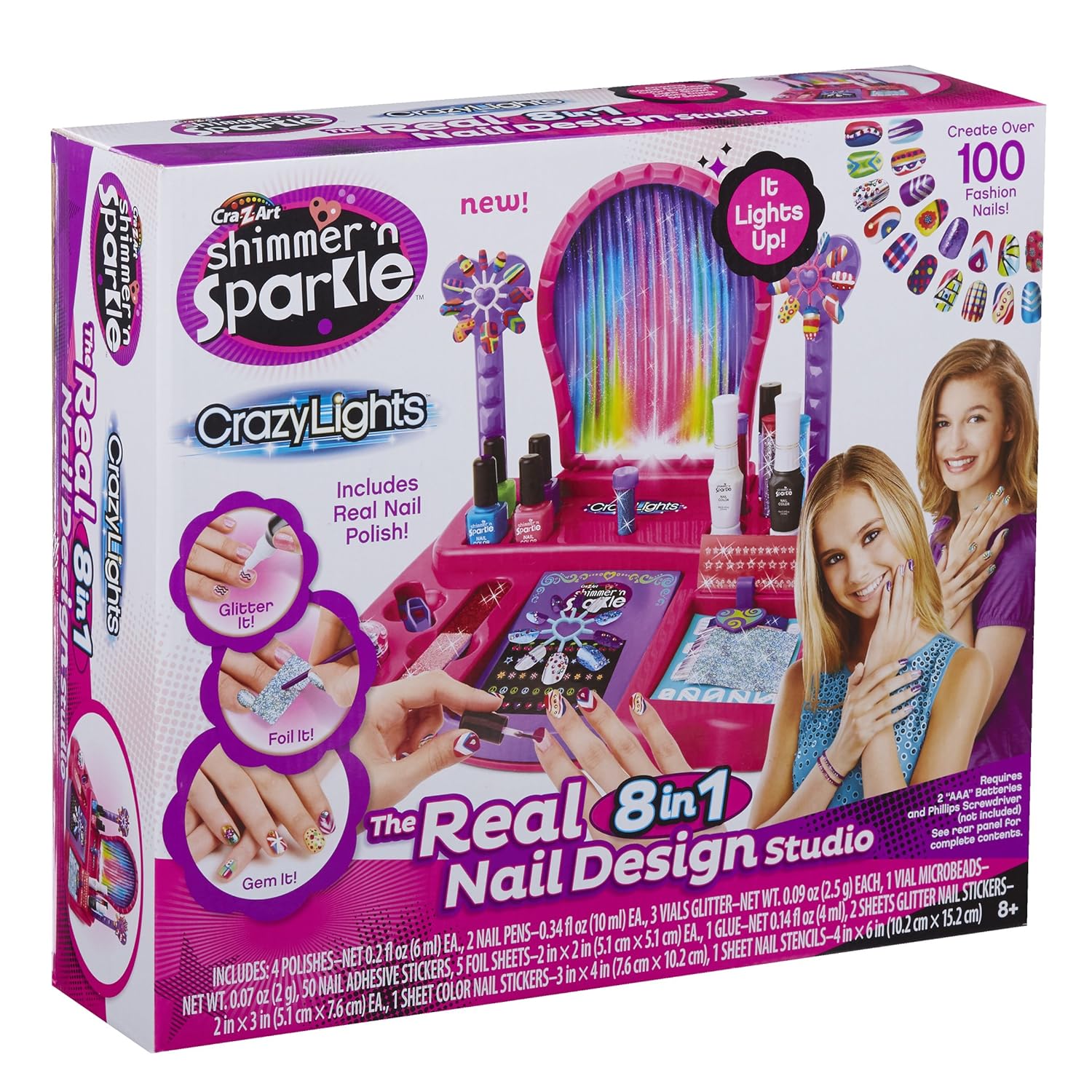 Shimmer and Sparkle 17122 Crazy Lights 8in1 Nail Design Studio