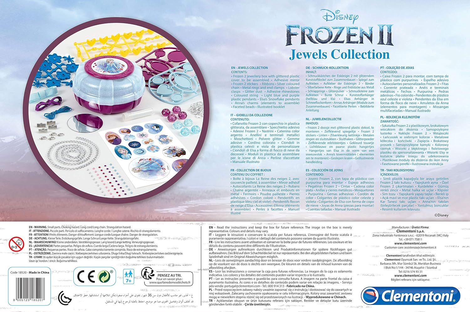 Clementoni 18520 Clementoni-18520-Disney Frozen 2-Cool Jewels Craft for Kids from 7 Years and Older-Jewellery Girl, Multicoloured - Image 4