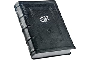 KJV Study Bible, Standard King James Version Holy Bible, Thumb Tabs, Ribbons, Faux Leather, Black Debossed