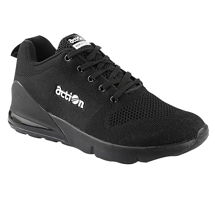 Buy ACTION Men's Sports Shoes, Full Black at Amazon.in