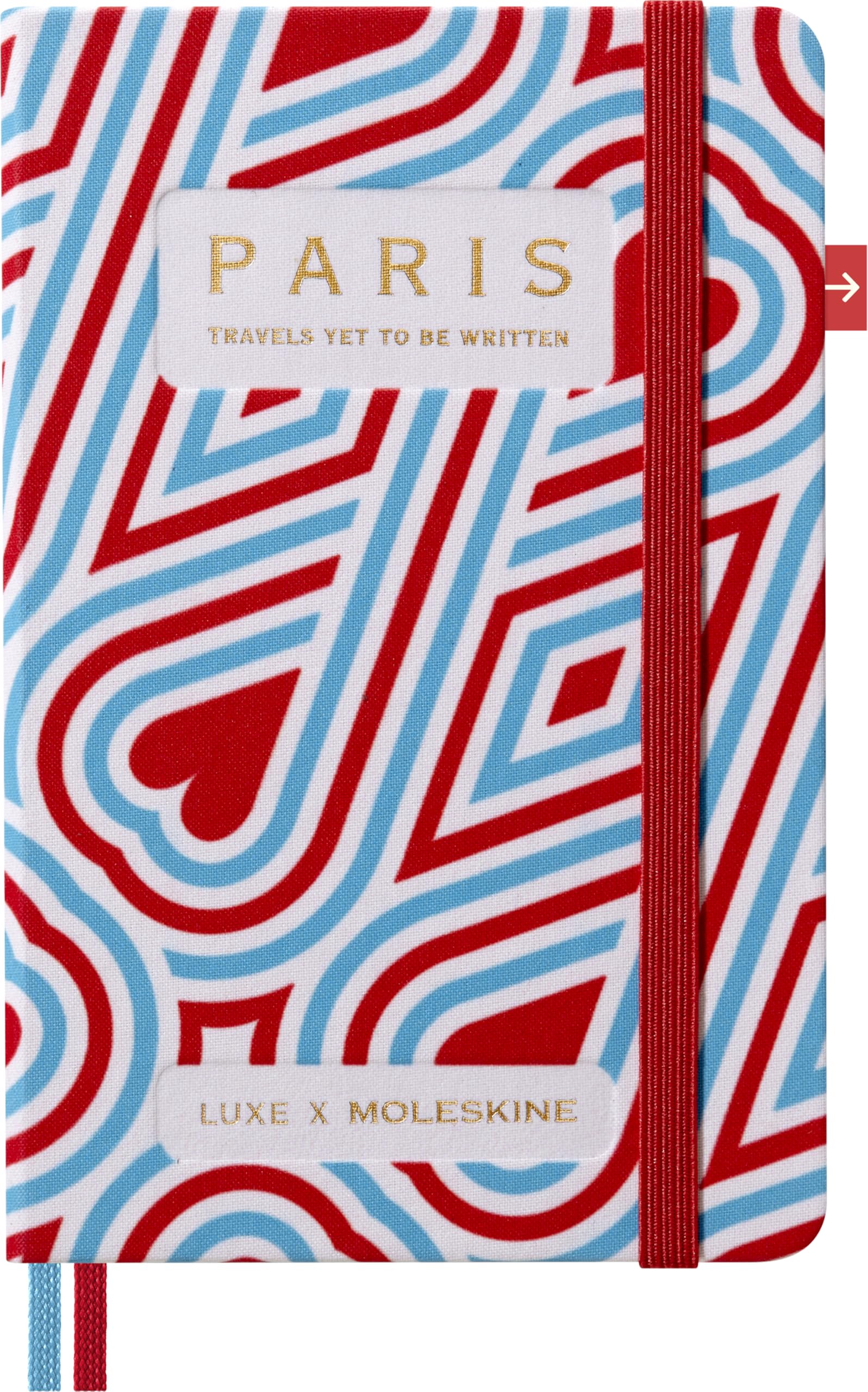 Moleskine Luxe Paris City Notebook, Notebook With Travel Contents, HardCover In Fabric And Closure With Elastic, Pocket Format 9 x 14 cm