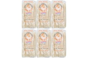 SNACKATHON Thai Rice Stick Noodle, Pad Thai Style,XL-10mm,16 Ounce Each, Pack of 6