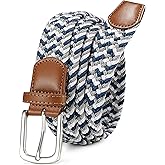 CHAOREN Mens Belt - Braided Stretch Golf Belt for Men 1 3/8"- Gift for Golf Pants Casual Shorts Jeans