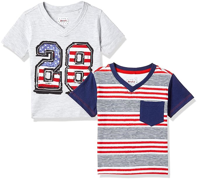 Baby Boys Plain Regular Fit T-Shirt (Pack of 2)(Colors & Print May Vary)