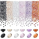 PH PandaHall 720pcs 2mm Cubic Zirconia Stones, 6 Colors Diamond Small Loose CZ Stones Grade A Faceted Rhinestone Stone Cabochon for Ring Earring Bracelet Necklace Charms Jewelry Making