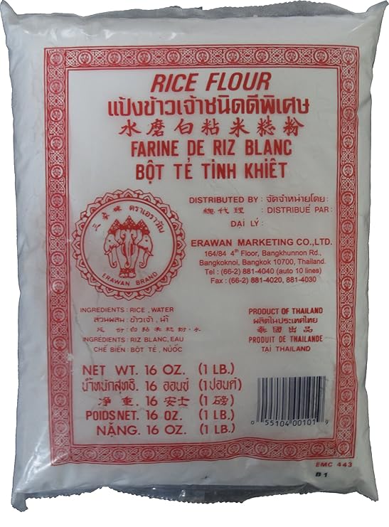 Thai Rice Flour, 1 Pound Pack of 24 Grocery & Gourmet Food