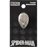 Marvel Spider-Man Head Pewter Lapel Pin,Silver,1"