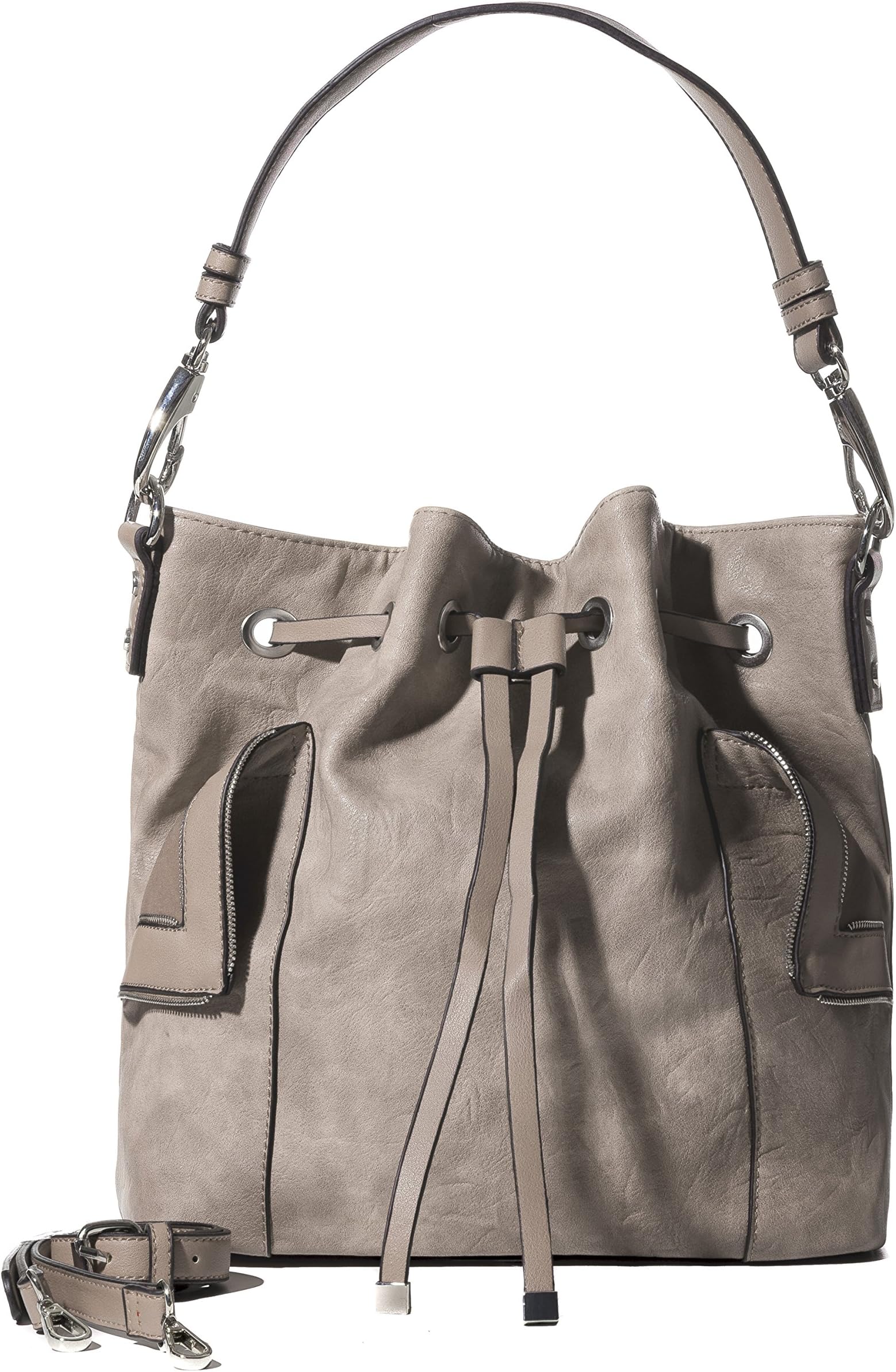 Handbag Republic Womens Designer Vegan Leather Korean Fashion Shoulder Bag Drawstring Style For Ladies