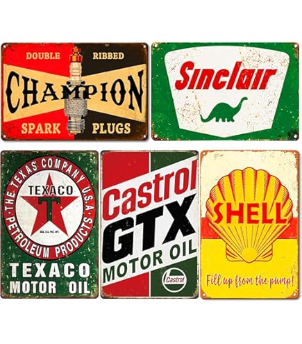 Enseigne Ronde Esso Gasoil – Reproduction – Déco Garage Ou Man Cave – 10,5 Cm