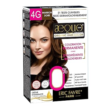 Aequo Organic Women 4G Golden Brown Hair Colour-170ml- Derma Certified