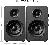 Sanyun SW208 3'' Active Bluetooth 5.0 Bookshelf Speakers 60W DAC 24bit Pair view 2