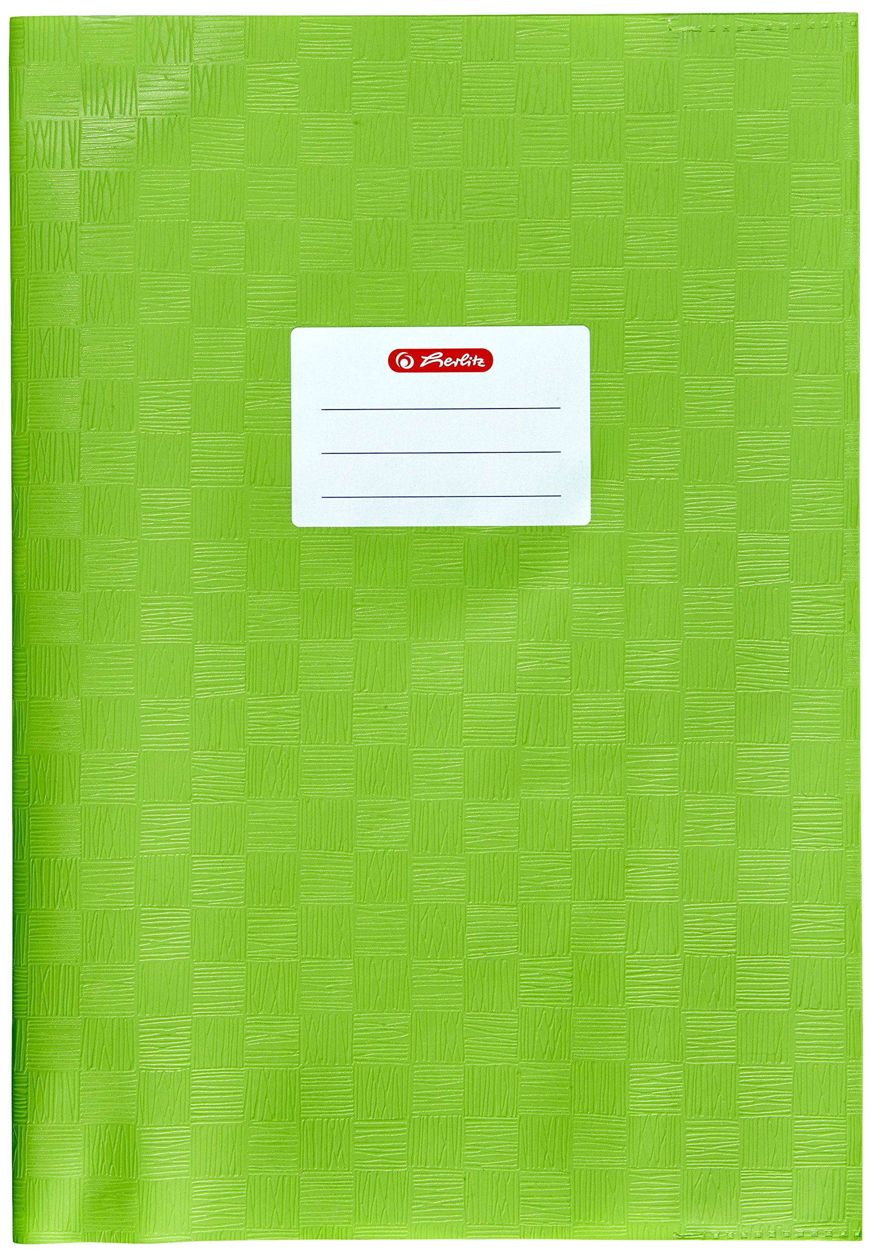 Herlitz 5204011, Book Cover A4, Raffia Fabric, Pack of 25 Yellow a4 Light Green