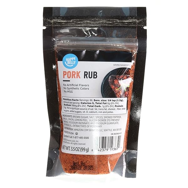 AMAZON BRAND – HAPPY BELLY PORK RUB, 3.5...