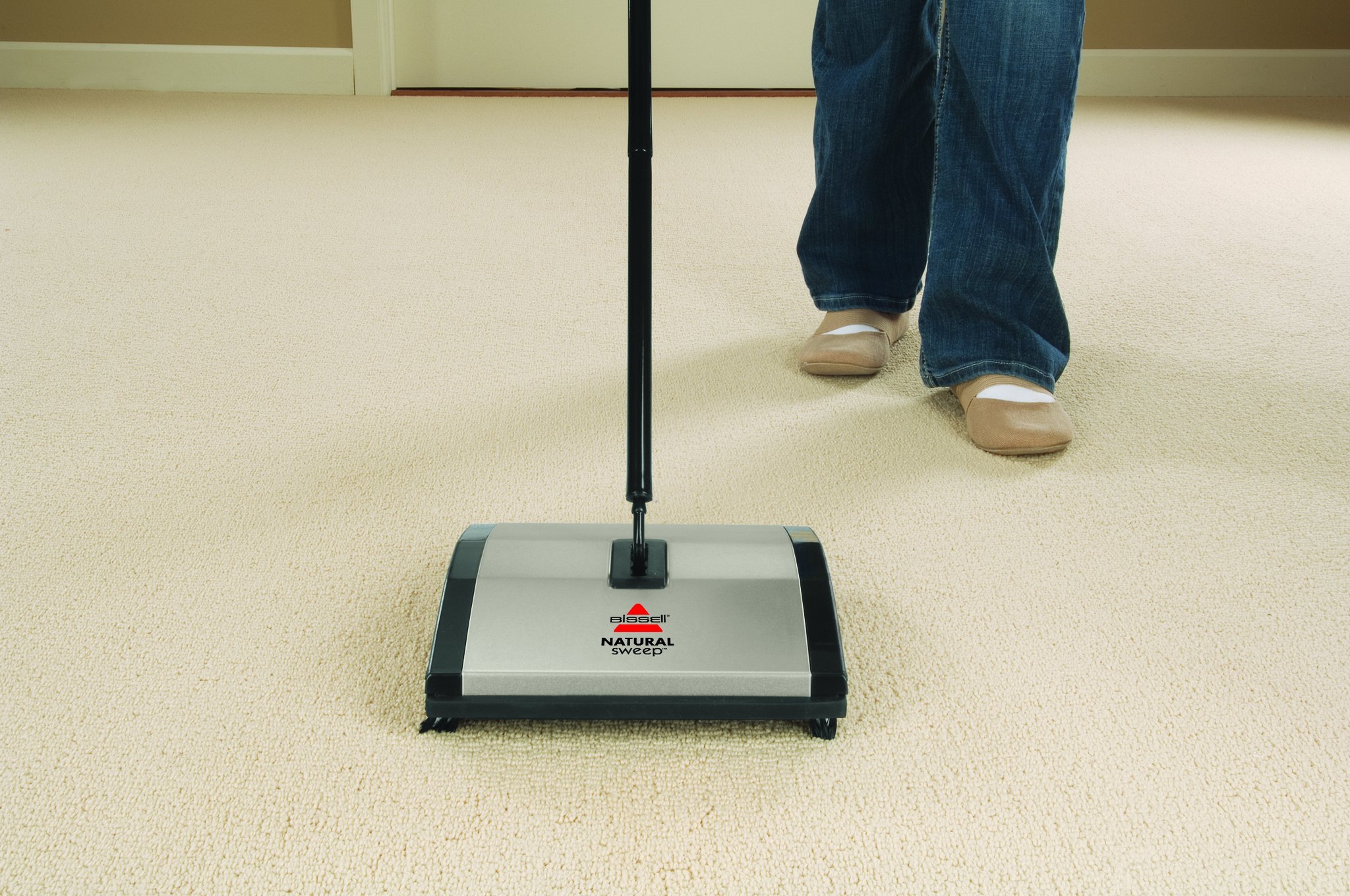 Bissell Natural Sweep Carpet and Floor Sweeper with Dual Rotating