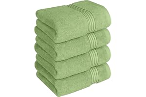 Utopia Towels 4 Piece Premium Hand Towels Set, (16 x 28 inches) 100% Ring Spun Cotton, Lightweight and Highly Absorbent Towels for Bathroom, Travel, Camp, Hotel, and Spa (Sage Green)