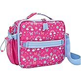 Bentgo Kids Prints Double-Insulated Reusable Lunch Bag | For Kids 3+, Adjustable Strap; Holds Lunch Box/Water Bottle/Snacks; Easy-Clean, Water-Resistant (Rainbows &amp; Butterflies)