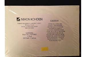 Nihon Kohden Compatible PA9100Z Medical Cardiology Recording Chart, 10 Packs Per Case, Size 8.5" x 5.5" 142 Sheets Per Pack