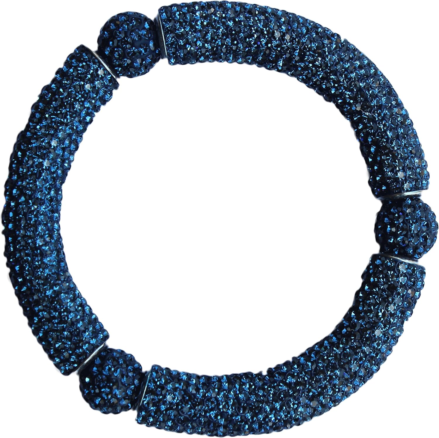 Sophistikitty Stretch Bracelet with Navy Blue Crystal