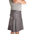 Damn Near Kilt 'Em Men's Stowaway Kilt Small-Medium Dark Gray