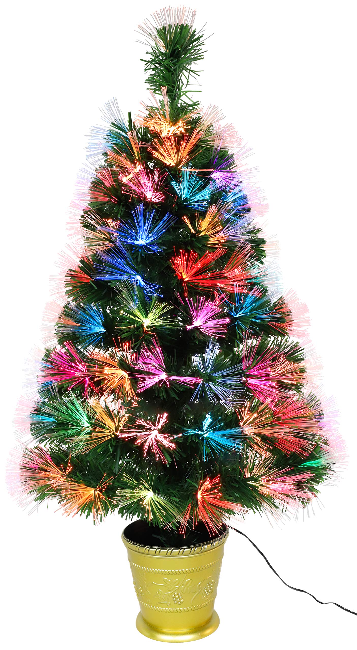 Christmas Concepts® 3ft (36 Inch/90cm) Green Prelit Fibre Optic Tree - Christmas Trees (Colour Changing LEDs)