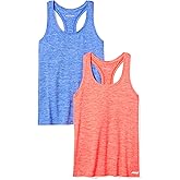 Amazon Essentials Women's Active Workout Quick Dry Tech Stretch Racerback Tank Top (Available in Plus Size), Multipacks