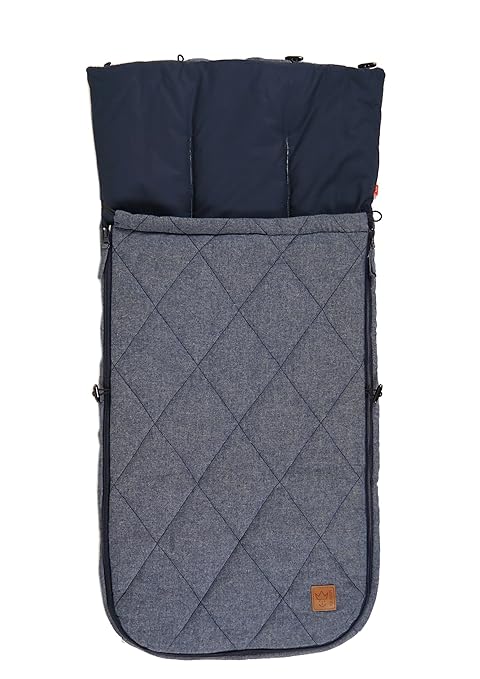 Kaiser 6574772 Sommer-Kinderwagen-Fußsack'Nikko Melange', blau