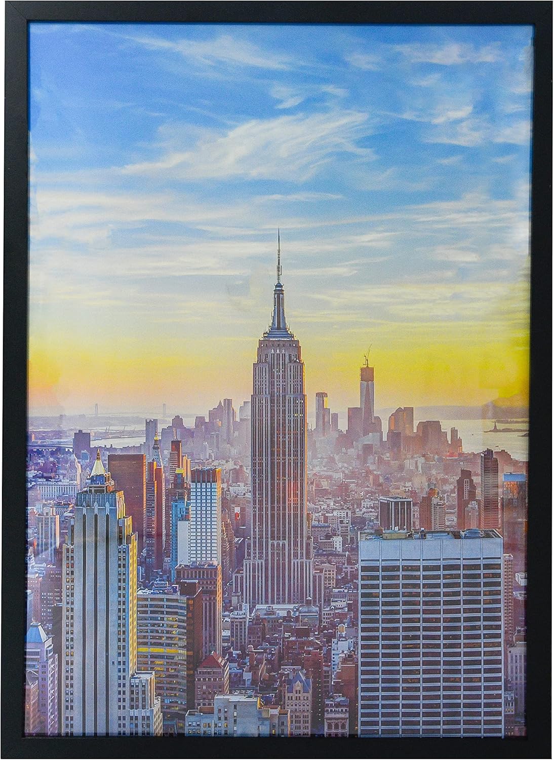 Photo Albums, Frames & Accessories - Frame Amo 23.4x33.1 A1 Black Modern Picture or Poster Frame, 1 inch Wide Border, Smooth Wrap Finish, Acrylic Face