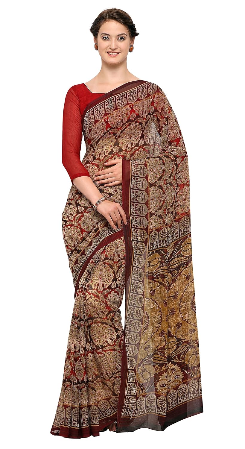 vaamsi chiffon printed saree