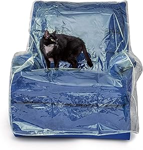 Besti Plastic Recliner Armchair Cover for Pets - Chair Protection from Dog and Cat Pee, Fur, Hair, Bite, Scratch - Heavy-Duty Thick Clear Furniture Cushion Slipcover - Waterproof Vinyl Seat Protector