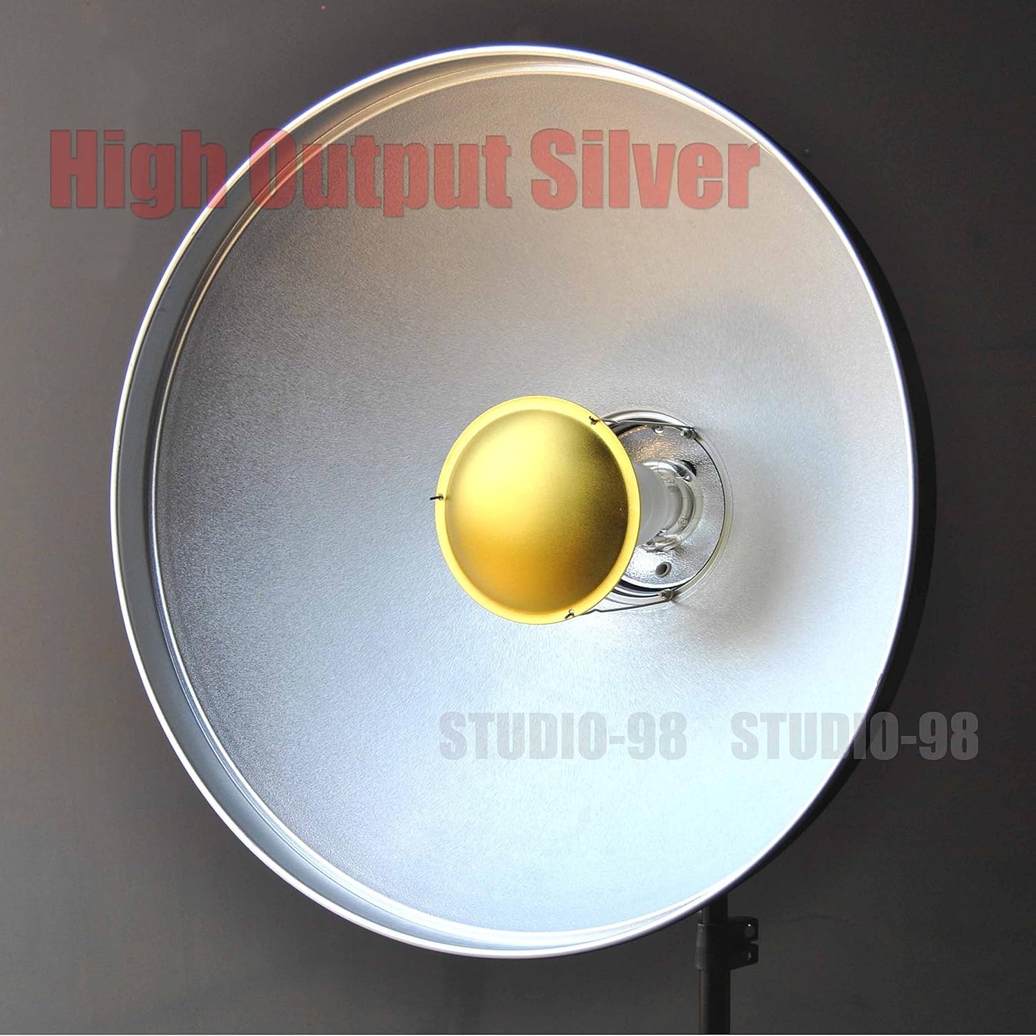 22 Inch Beauty Dish Soft Light Metal Reflector in Silver