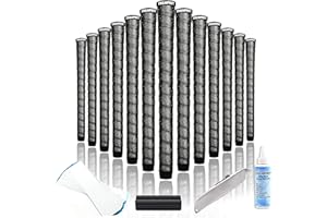Champkey Polyurethane Golf Grips 13 Pack | Come with 5 Oz Solvent,Hook Blade,15 Tapes & Vise Clamp | All Weather Performance Golf Club Grips