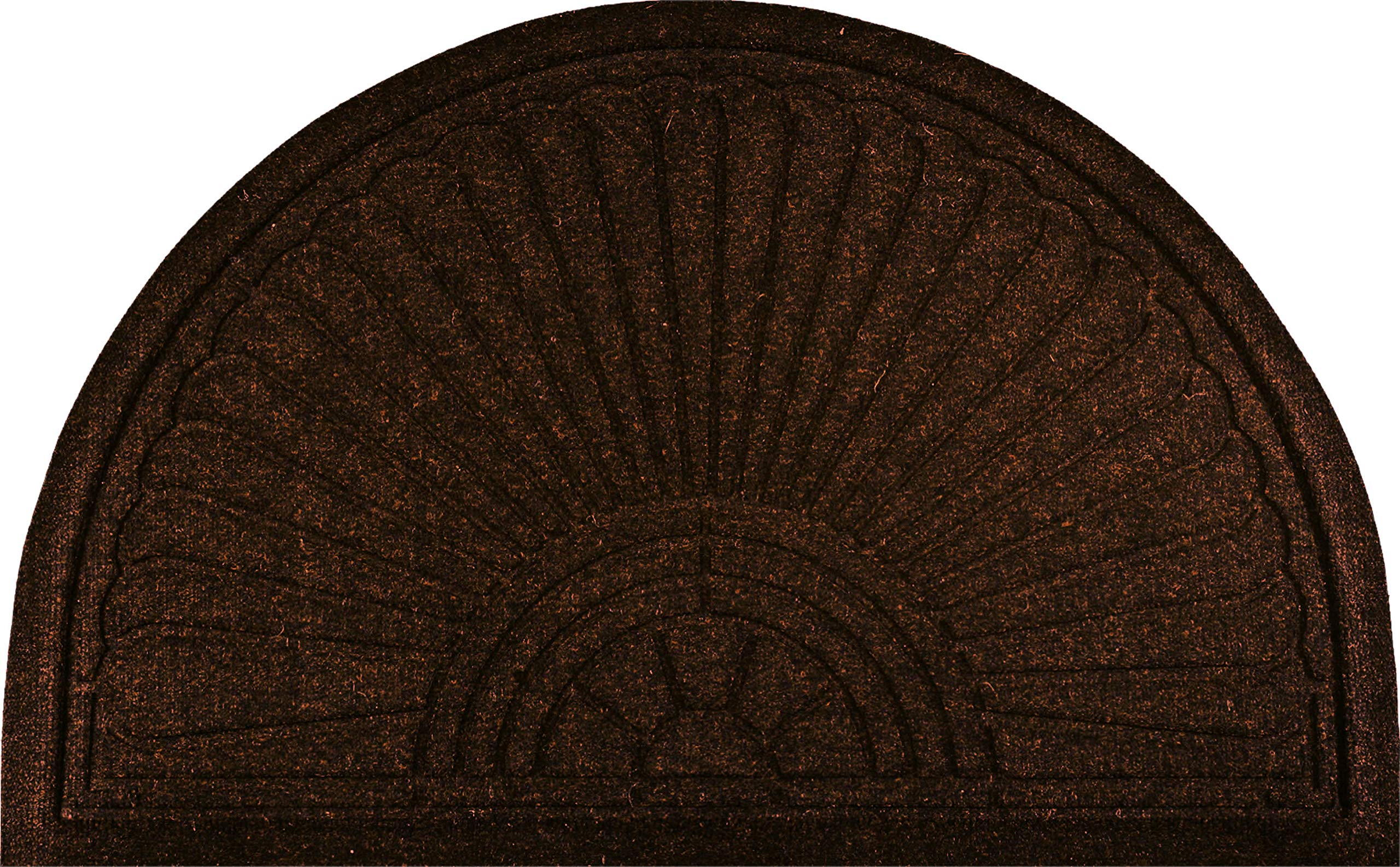 Dune Halfmoon Dark Brown Door Mat, Polyamide, Brown, 55 x 85 cm