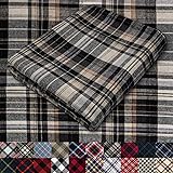 Pico Textiles 1 Yard Tan and Black Tartan Plaid
