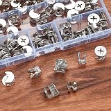 qxayxa 80 Pcs Cam Lock Fittings Furniture Connector Nuts Zinc Alloy view 4