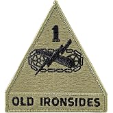 1st Armored Division OCP Hook &amp; Loop Patch
