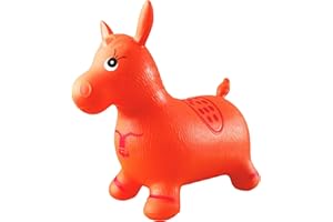 AppleRound Inflatable Ride-on Bouncy Animal Hopper – Horse, Cow or Unicorn – Kids Space Hopper Bouncer with Hand Pump – Jumping Toy for Indoor/Outdoor Play