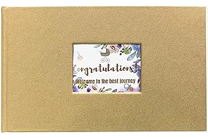 MySweetExpectations Ultrasound Sonogram Pregnancy Maternity 3 Colors Fabric Hardcover Baby Picture Album with Window Grandparents Brag Book Keepsake with MEMO Writing Space on every page