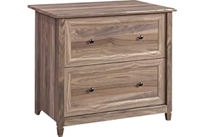 Sauder Edge Water File Cabinet, 2 Large Drawers, 2 Drawer File Cabinet - Washed Walnut Finish