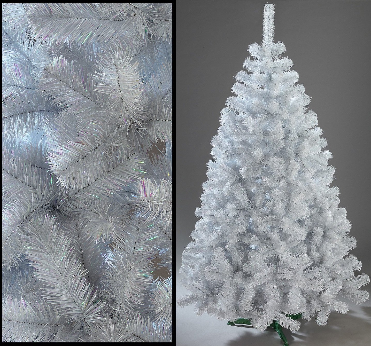 Elegant WHITE Christmas Tree Handmade Artificial Tree FIR with Stand