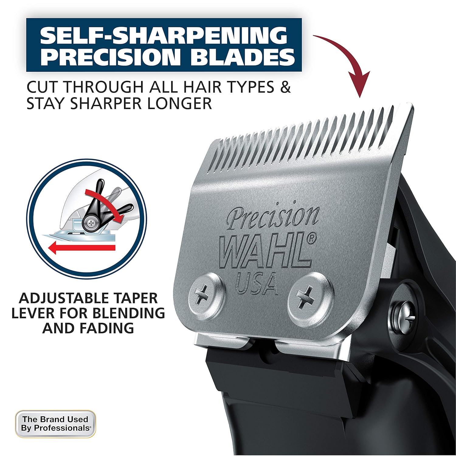 Wahl Clipper Home Barber Kit Model 79524-3001, Electric Clipper, Touch Up Trimmer & Personal Groomer – 30 Piece Kit for Professional Style Haircutting at Home –: Beauty