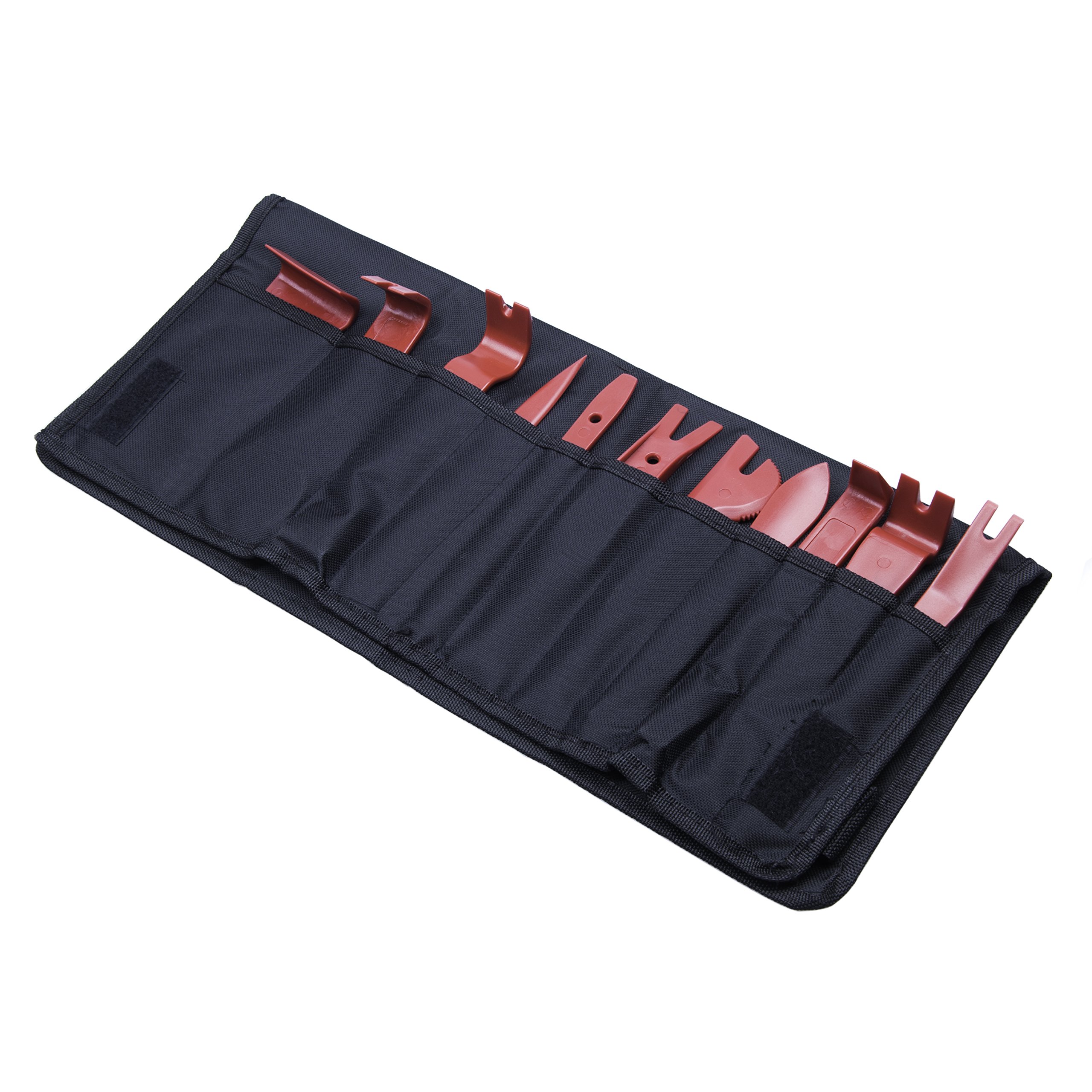 Keple Car Molding Trim Removal Tools for Clip Removing, Door Panel Trim, Dash Center Console, Radio Audio Installation, Upholstery Remove, 11 Pieces Interior Disassembly Pry Tool Kit